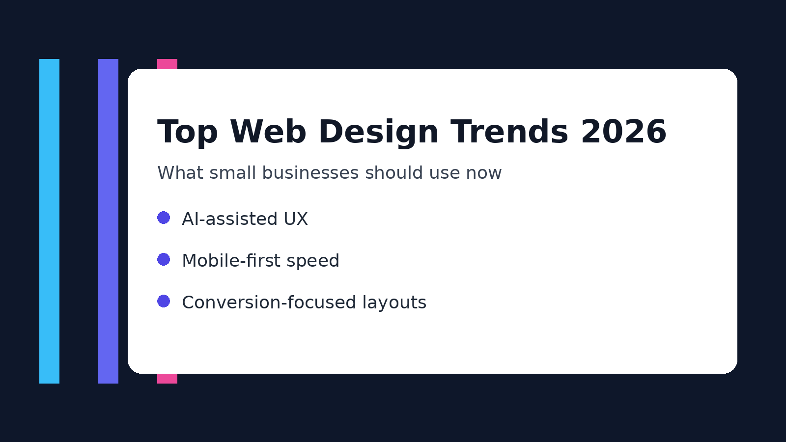 Top Web Design Trends for 2026: A Practical Guide for Small Businesses